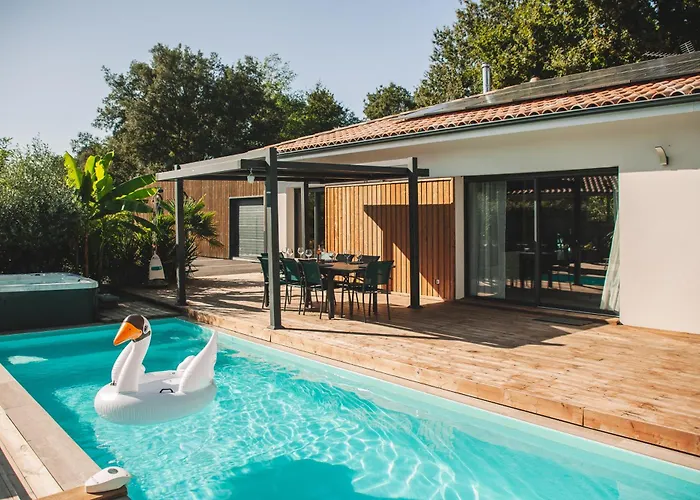 Dream Landes Piscine Temperee-jacuzzi-5 Parentales Villa *