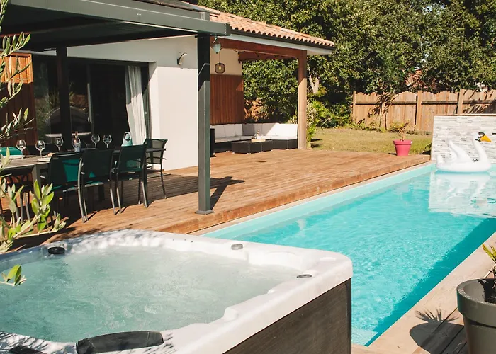 Villa Dream Landes Piscine Temperee-jacuzzi-5 Parentales Moliets-et-Maa